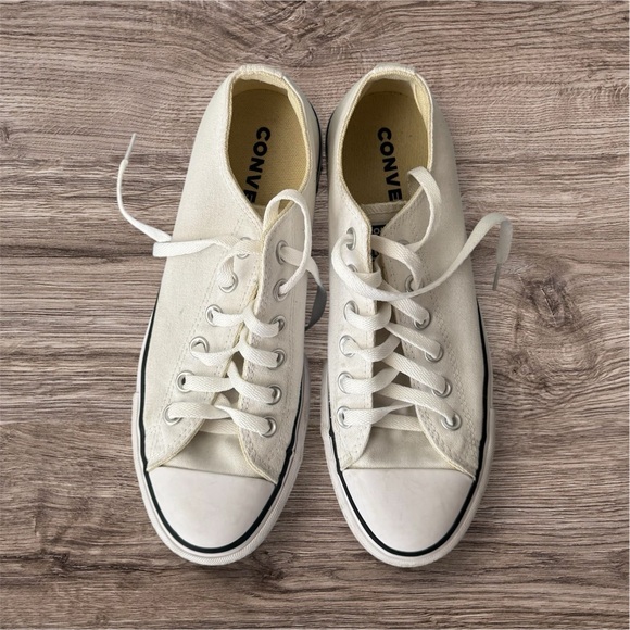 Converse White Lift Platform Canvas Sneakers Size 7.5 - Picture 7 of 14